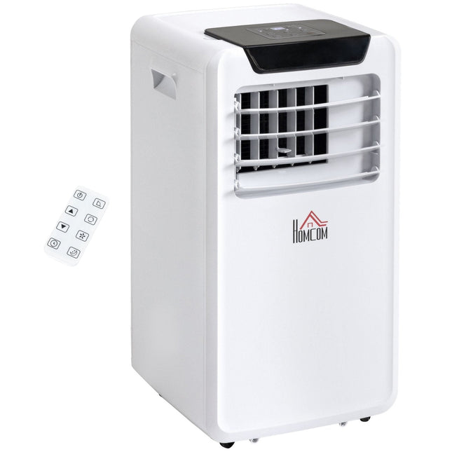 10000 BTU Mobile Portable Air Conditioner with Remote, LED Display, Timer - White