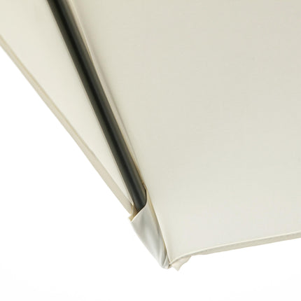 2.3m Semi Round Balcony Parasol with Crank Handle - Beige