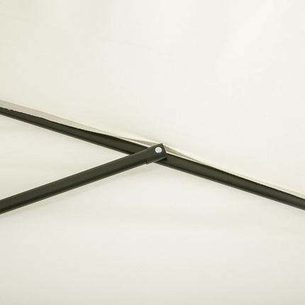 2.3m Semi Round Balcony Parasol with Crank Handle - Beige