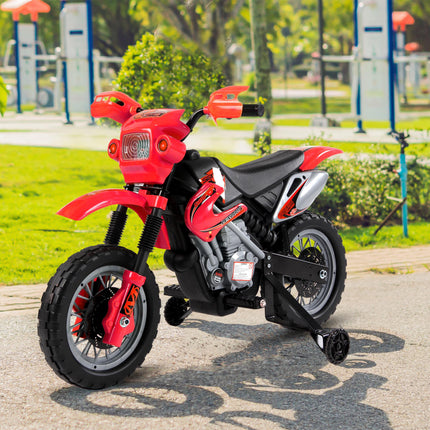 6V Kids Electric Motorbike Ride-On Motorcycle Scooter for Children 3-6 Years - Red