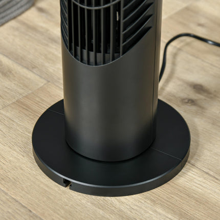 Oscillating Tower Fan 3 Speeds 3 Wind Modes 40W with Remote & Timer - Black