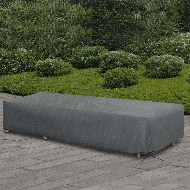 Rectangular Garden Furniture Cover 200x73x35cm Water & UV Resistant Oxford Fabric - Grey