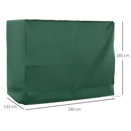 Oxford Patio Waterproof UV Resistant 3-Seater Swing Chair Cover - Green