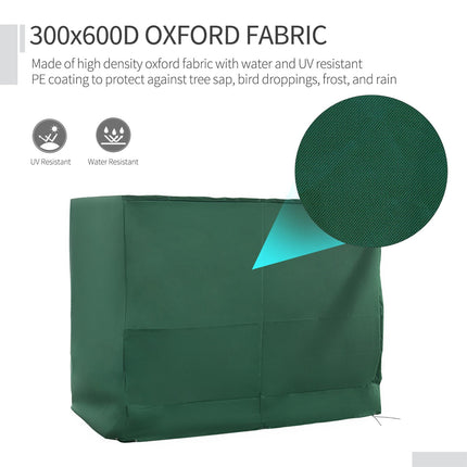 Oxford Patio Waterproof UV Resistant 3-Seater Swing Chair Cover - Green