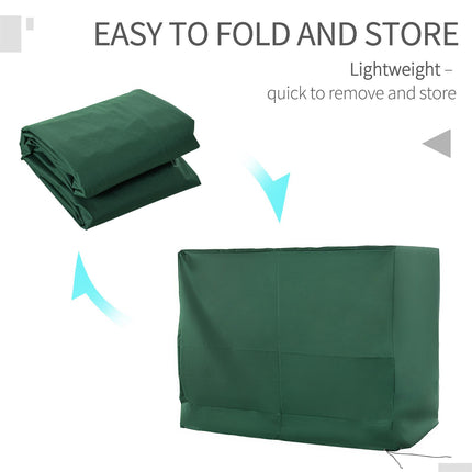 Oxford Patio Waterproof UV Resistant 3-Seater Swing Chair Cover - Green