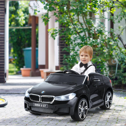 Kids 6V Electric Ride On Licensed BMW 6GT Car with Remote - Black