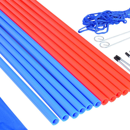 Pet Agility Training Run and Jump Set - Blue & Red