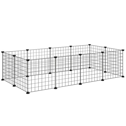 Modular Metal Wire Pet Playpen 106x73x36cm - Black