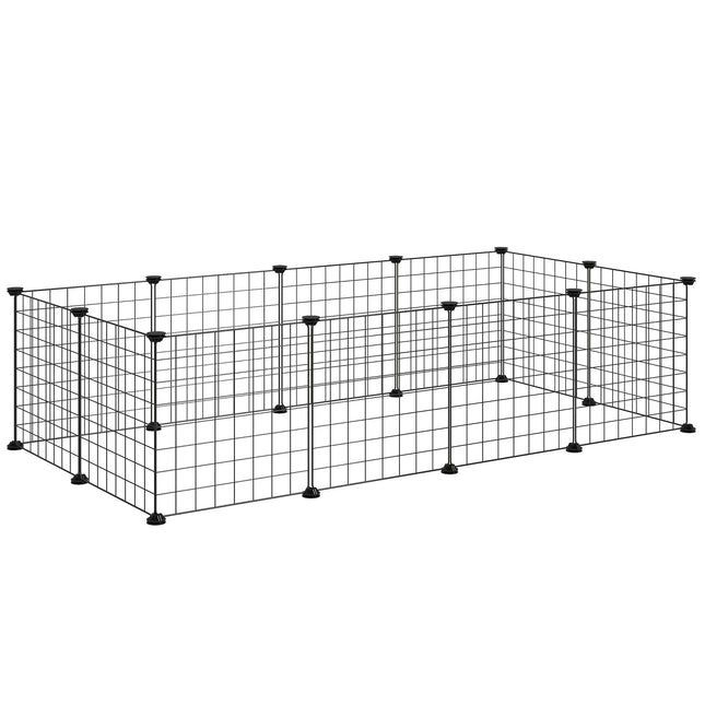 Modular Metal Wire Pet Playpen 106x73x36cm - Black