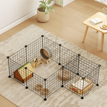 Modular Metal Wire Pet Playpen 106x73x36cm - Black