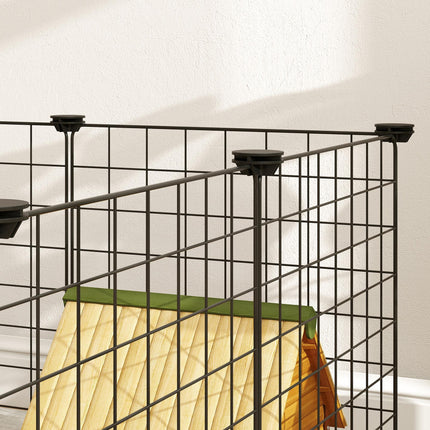 Modular Metal Wire Pet Playpen 106x73x36cm - Black