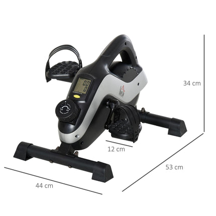 Mini Magnetic Exercise Bike with 8-Level Resistance and LCD Display - Black