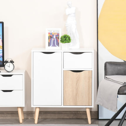 Floor Cabinet Storage Sideboard with Drawer for Bedroom, Living Room, Entryway - Natural