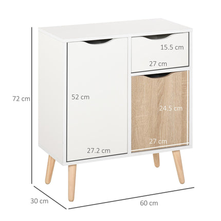 Floor Cabinet Storage Sideboard with Drawer for Bedroom, Living Room, Entryway - Natural