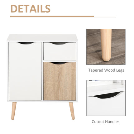 Floor Cabinet Storage Sideboard with Drawer for Bedroom, Living Room, Entryway - Natural
