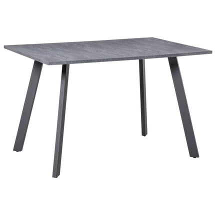 Dining Table with Metal Legs and Spacious Top for Kitchen, Dining Room, Living Room - Dark Grey