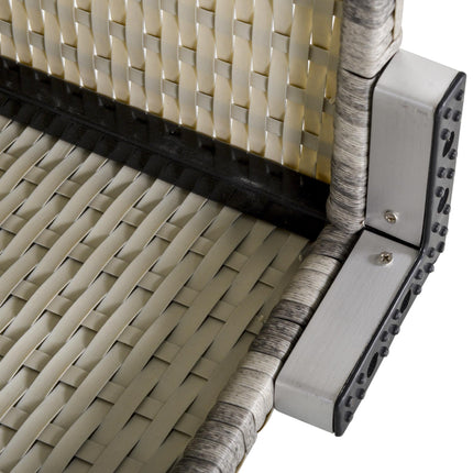 Outdoor Garden Furniture Rattan Single Middle Sofa with Cushions for Backyard Po