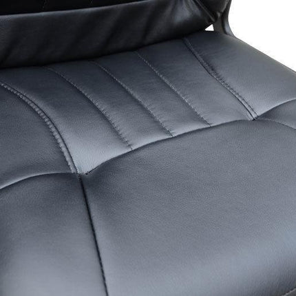 Swivel Executive PU Leather Office and Gaming Chair with Armrests - Black