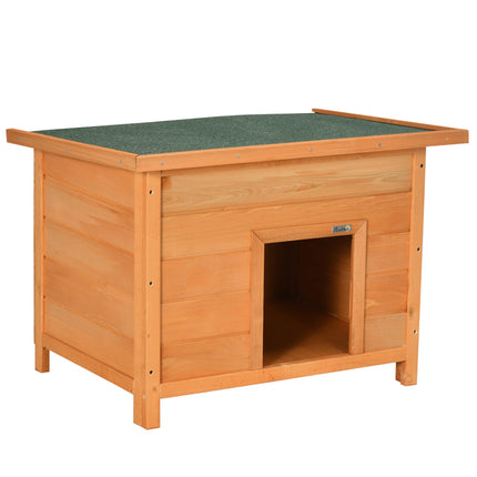82cm Elevated Wooden Dog Kennel Outdoor Waterproof Pet House - Vintage Yellow