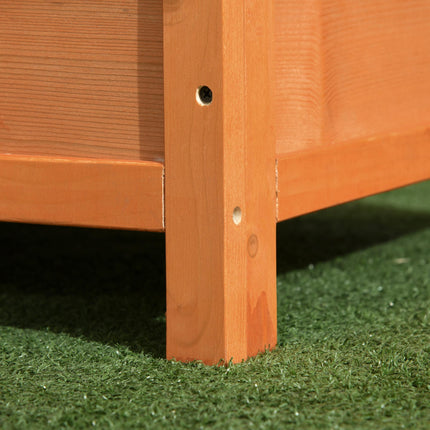 82cm Elevated Wooden Dog Kennel Outdoor Waterproof Pet House - Vintage Yellow