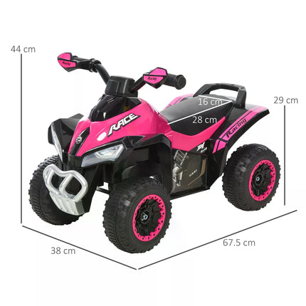 4 Wheel Ride On Toy for Toddlers 18-36 Months Foot-to-Floor Sliding Car Motorcycle Walker - Pink