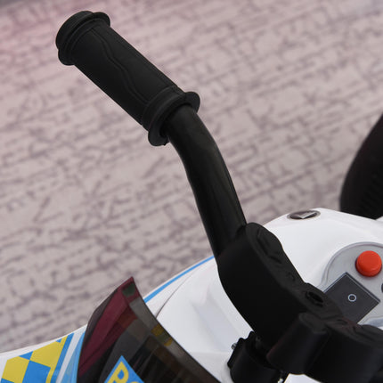 Kids 3-Wheel Ride-On Police Bike with Music, Lights & Safe Seat for Toddlers 18-36 Months - Blue