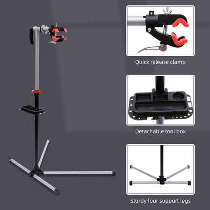 Bike Repair Stand Workstation, Bicycle Maintenance Workstand, Height Adjustable,