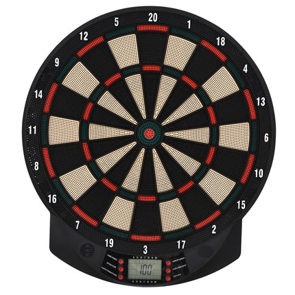 Electronic Plastic Dartboard with 6 Darts 9.5g - Black