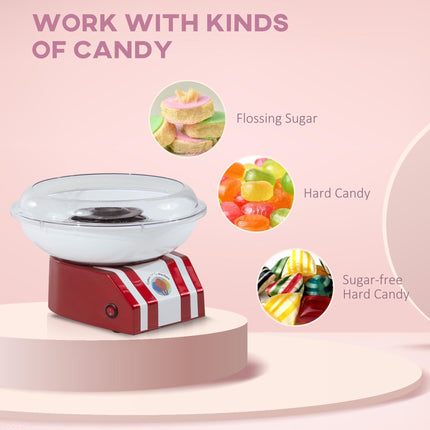 Professional Electric Cotton Candy Machine 450W Candy Floss Maker - Red