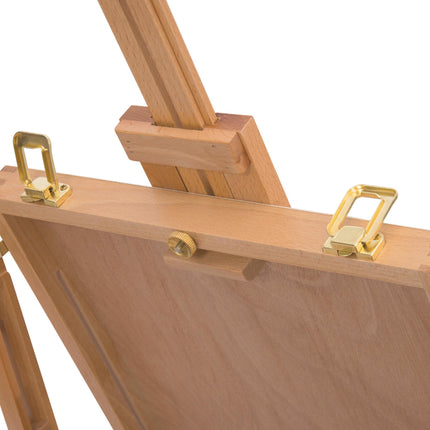 Wooden Art Easel Tripod with Folding Drawing Board Portable Lightweight - Natural Wood