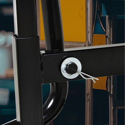 Adjustable Steel Motorbike Jack Lift 27.5-39.5cm Height - Black