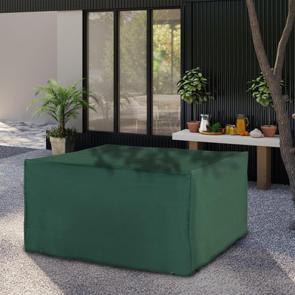 Rattan Furniture Cover Cube Design Waterproof Oxford Fabric 135x135x75 cm - Black