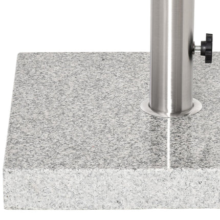 28kg Garden Umbrella Base Marble Parasol Holder with Wheels and Handle - Hemp Gray
