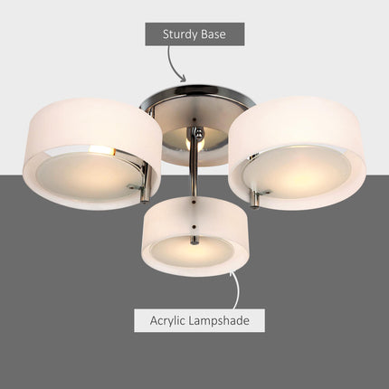 Acrylic Lamp Indoor 3 Light Pendant Chandelier Flush Mount Office Living Room Be