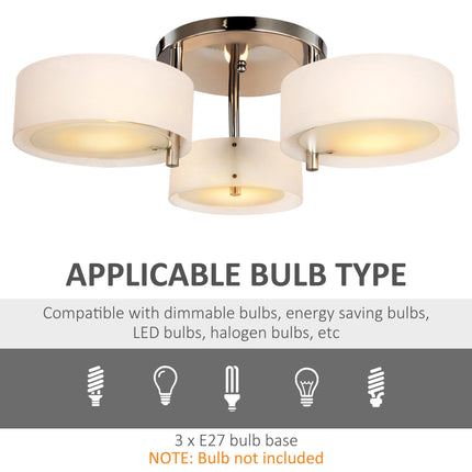 Acrylic Lamp Indoor 3 Light Pendant Chandelier Flush Mount Office Living Room Be