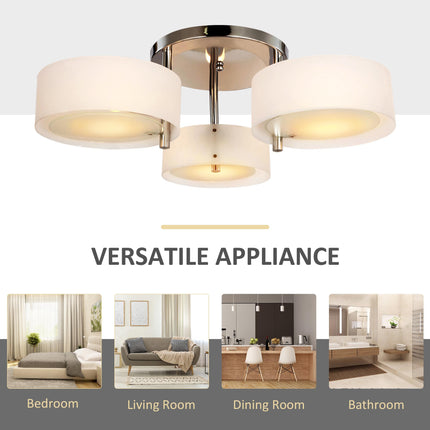 Acrylic Lamp Indoor 3 Light Pendant Chandelier Flush Mount Office Living Room Be