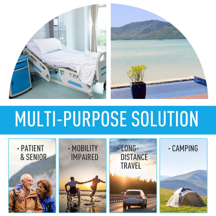 Portable Camping Toilet, 20L Flushable Porta Potty Portaloo with 2 Detachable Ta