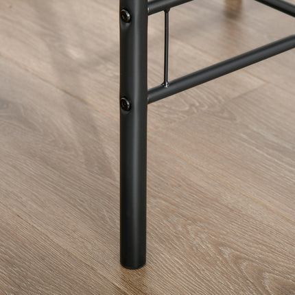 MDF 2 Person Dining Table Set with 2 Bar Stools - Oak & Black
