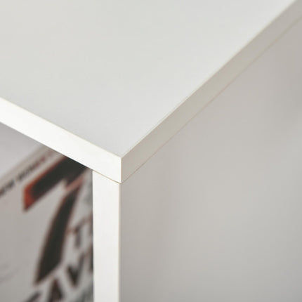 Six-Cube Bookcase Storage Unit with Anti-Tip Straps - White Wood Effect
