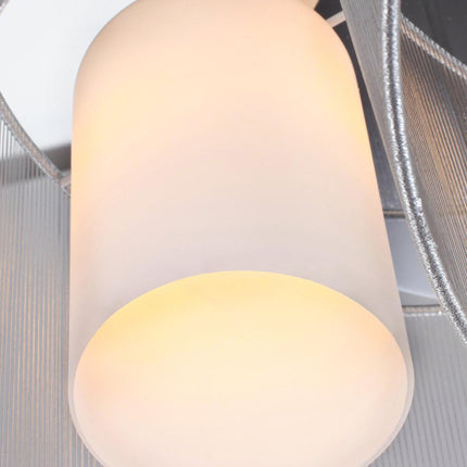 Modern Chandelier, Semi-Flush Mount Ceiling Light with Glass Lampshade, 2 x E27