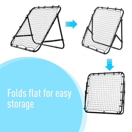 Adults Football Training Aid Multi-Sports Rebounder Net 108W x 100D x 65Hcm - Black