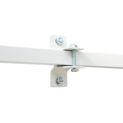 Retractable Garden Patio Awning Canopy with Adjustable Sun Shade - Cream White