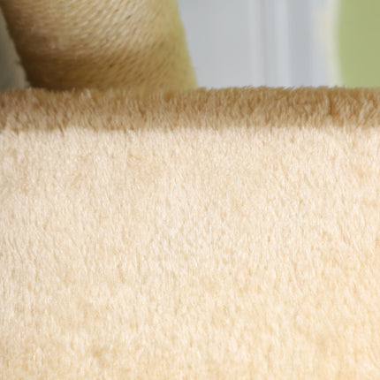 3-Step Pet Climber Ladder with Plush Surface for Cats and Dogs - Cream