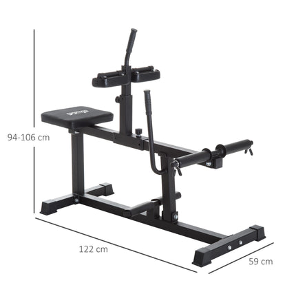 Seated Leg Extension Machine, Adjustable Leg Raise Machine and Curl Machine with Plate Loaded for Hip, Lower Body and Home Gym Workout