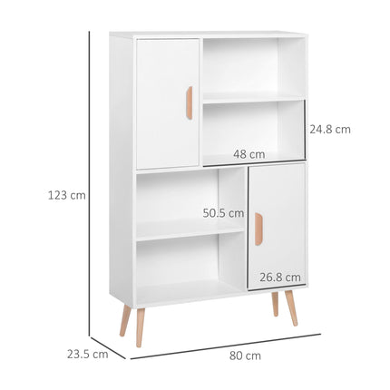 Sideboard Bookshelf Free Standing Bookcase Shelves Unit Display Storage Cabinet