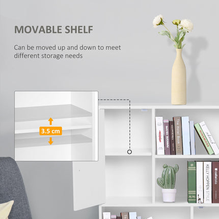 Sideboard Bookshelf Free Standing Bookcase Shelves Unit Display Storage Cabinet