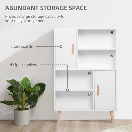 Sideboard Bookshelf Free Standing Bookcase Shelves Unit Display Storage Cabinet