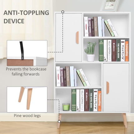 Sideboard Bookshelf Free Standing Bookcase Shelves Unit Display Storage Cabinet