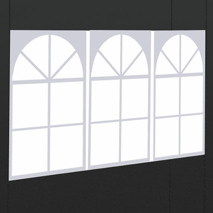 3m Gazebo Exchangeable Side Panels with Window for 3x3 Gazebo - Black
