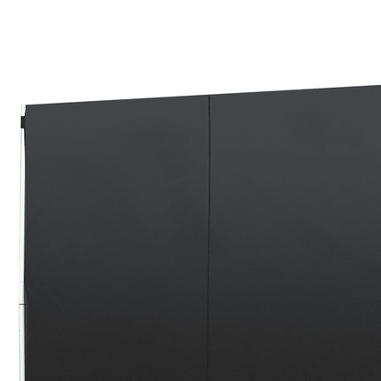 3m Gazebo Exchangeable Side Panels with Window for 3x3 Gazebo - Black